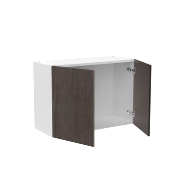 RTA - Brown Oak - Double Door Wall Cabinets | 30"W x 21"H x 12"D