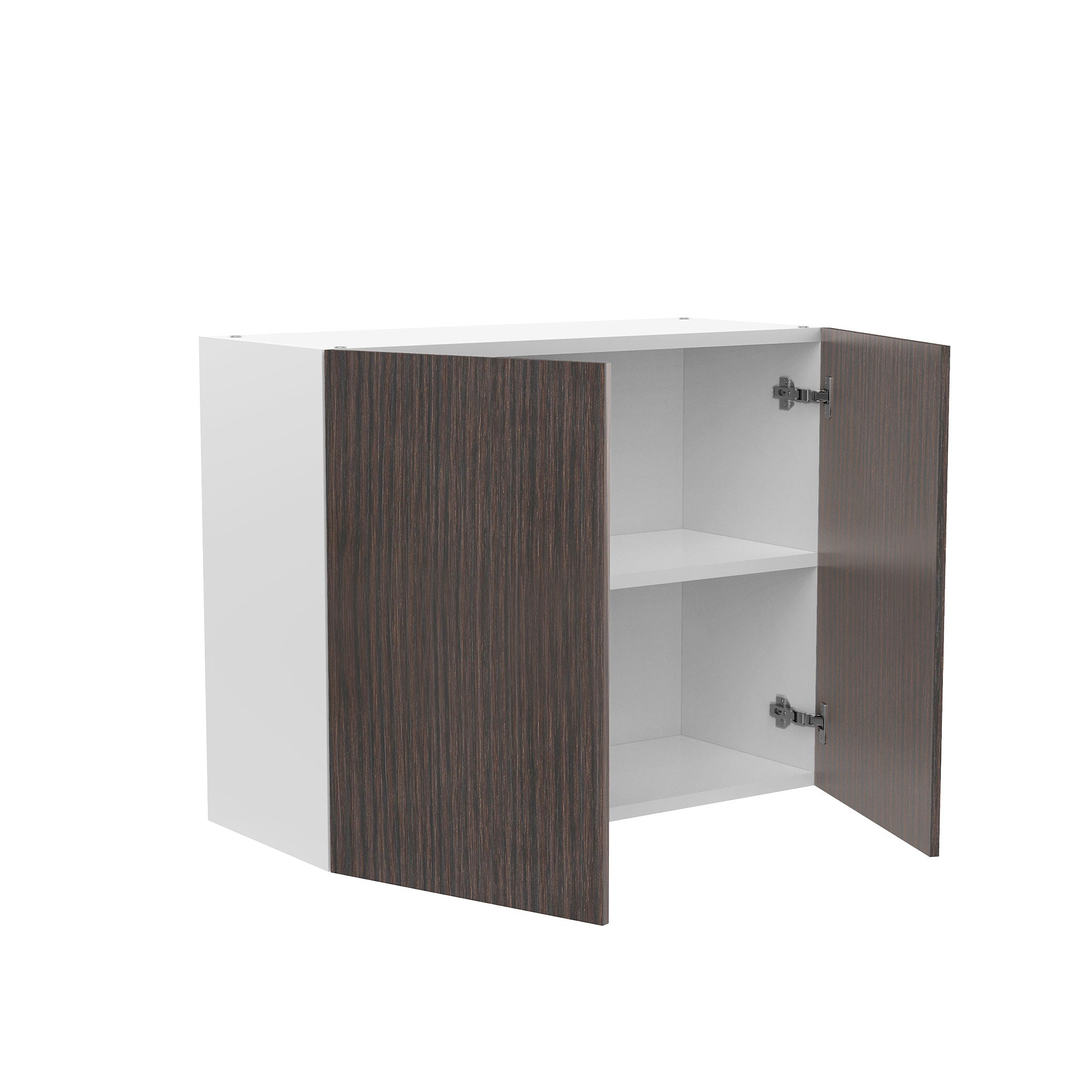 RTA - Brown Oak - Double Door Wall Cabinets | 30"W x 24"H x 12"D
