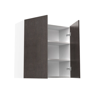 RTA - Brown Oak - Double Door Wall Cabinets | 30"W x 30"H x 12"D