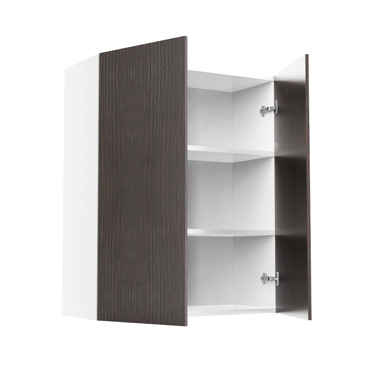 RTA - Brown Oak - Double Door Wall Cabinets | 30"W x 36"H x 12"D