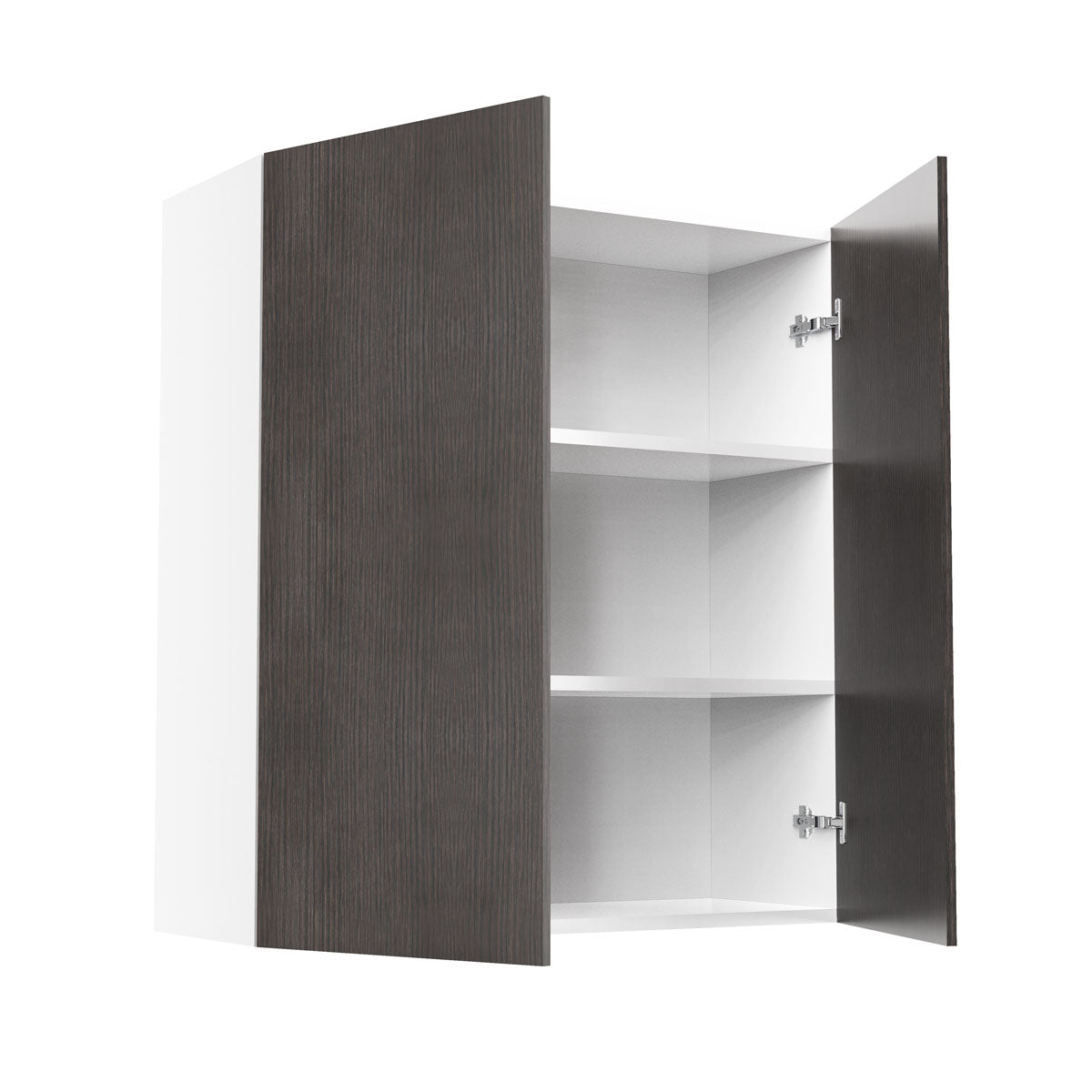 RTA - Brown Oak - Double Door Wall Cabinets | 33"W x 36"H x 12"D