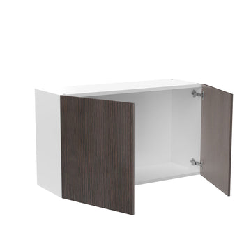 RTA - Brown Oak - Double Door Wall Cabinets | 36"W x 21"H x 12"D