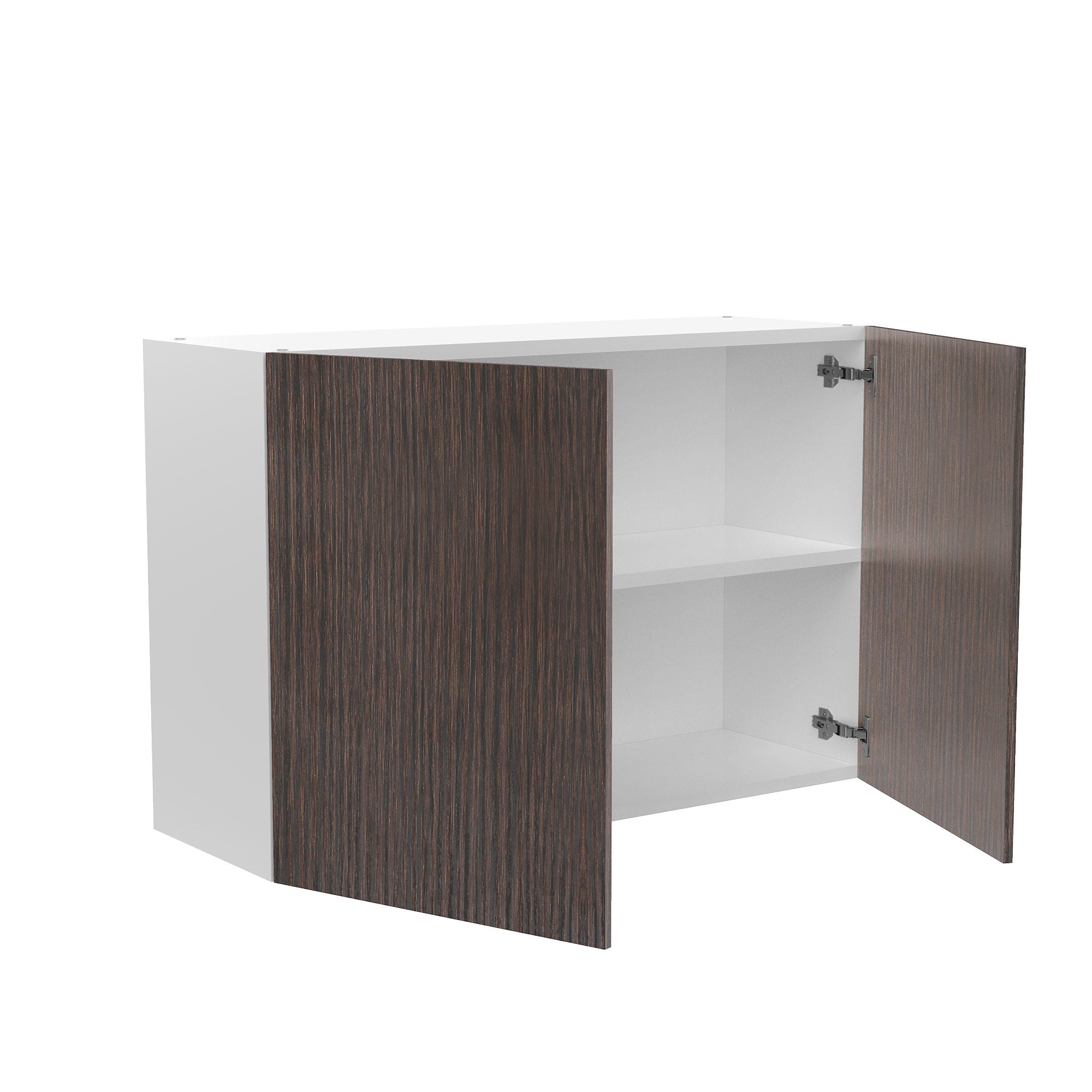 RTA - Brown Oak - Double Door Wall Cabinets | 33"W x 24"H x 12"D