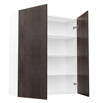 RTA - Brown Oak - Double Door Wall Cabinets | 36"W x 42"H x 12"D