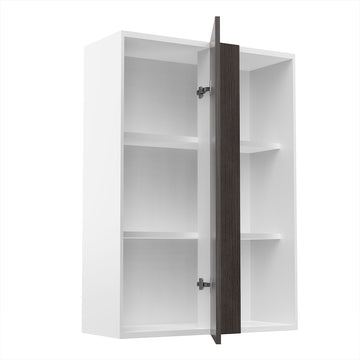 RTA - Brown Oak - Single Door Wall Cabinets | 30"W x 42"H x 12"D
