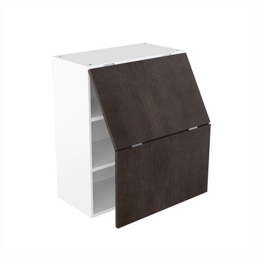 RTA - Brown Oak - Bi-Fold Door Wall Cabinets | 24"W x 30"H x 12"D