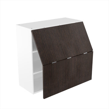 RTA - Brown Oak - Bi-Fold Door Wall Cabinets | 30"W x 30"H x 12"D