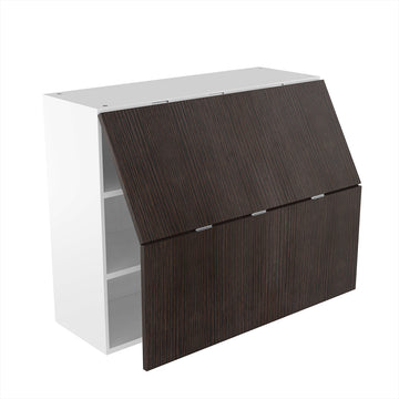 RTA - Brown Oak - Bi-Fold Door Wall Cabinets | 36"W x 30"H x 12"D
