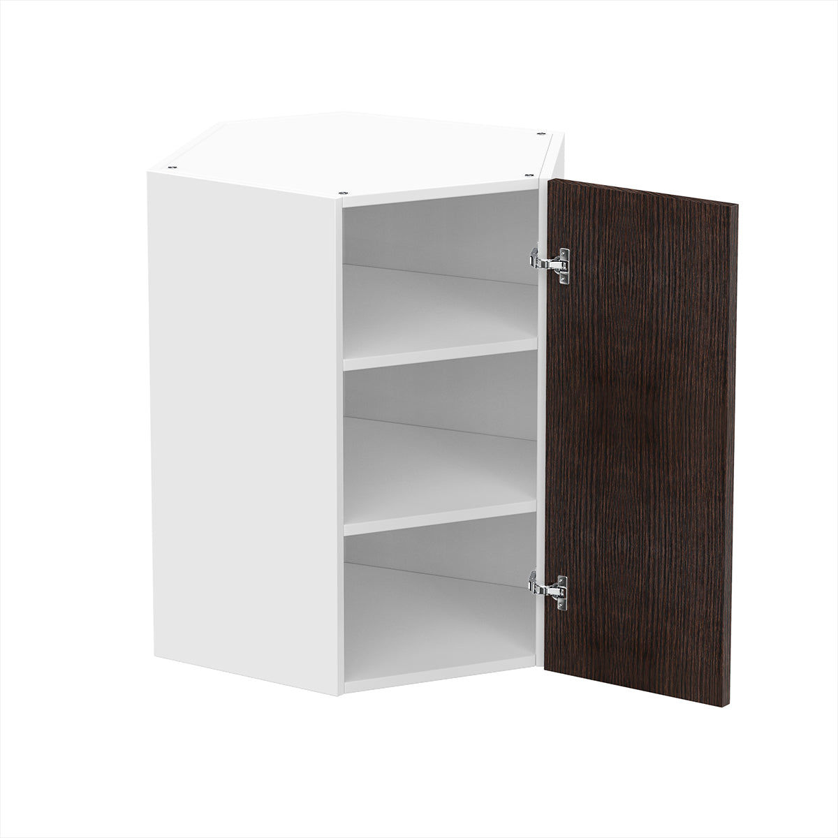 RTA - Brown Oak - Diagonal Wall Cabinets | 24"W x 30"H x 12"D