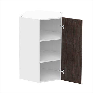 RTA - Brown Oak - Diagonal Wall Cabinets | 24"W x 36"H x 12"D