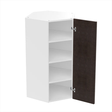 RTA - Brown Oak - Diagonal Wall Cabinets | 24"W x 42"H x 12"D