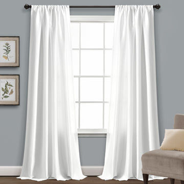 Venetian White Window Curtain Soft and Easy Washable Polyester