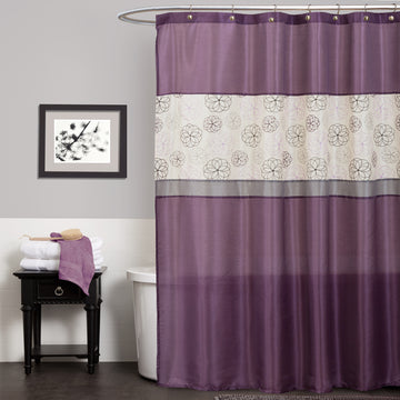 Covina Purple Shower Curtain 72x72