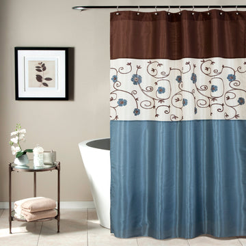 Royal Garden Blue Shower Curtain