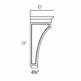 RTA - Richmond White - Corbel - Type M | 4.5"W x 13"H x 6"D