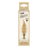 Vintage LED Light Bulb, 3.5 Watts, Candelabra E12, Flame Tip, Amber glass, 200 Lumens, 2100K, Decorative Bulb