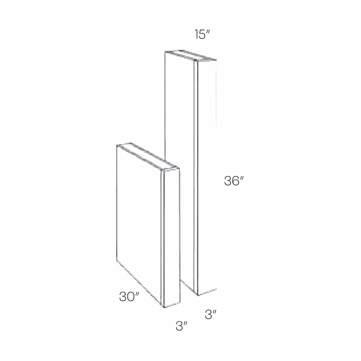 RTA - Richmond White - Column | 3"W x 36"H x 15"D