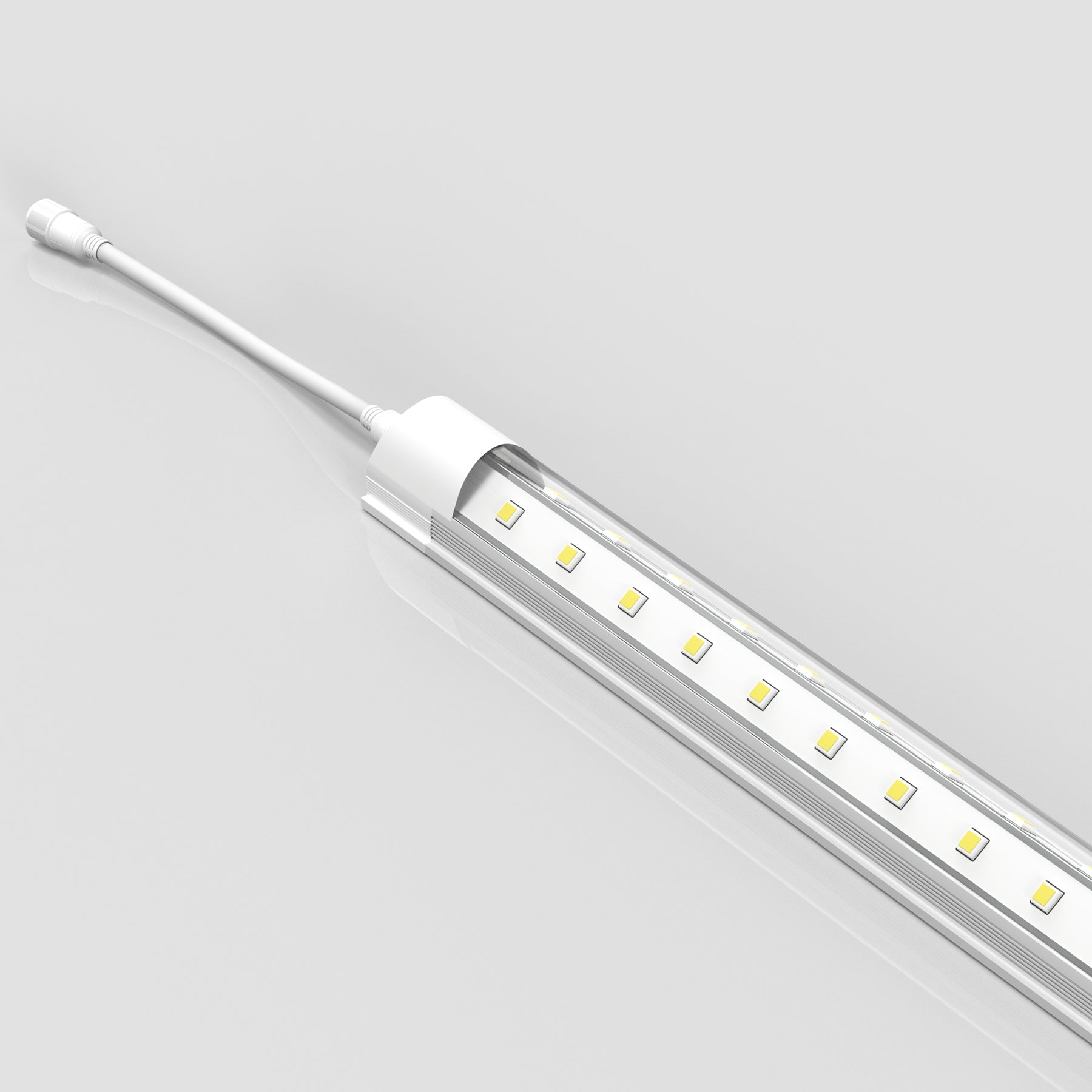 T8 LED Freezer/Cooler Tube - 6ft 40W 5000k - V Shape Clear 4800 Lumens - Rebate Eligible