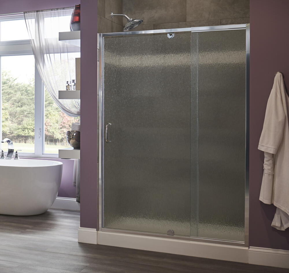 Semi-Framed Sliding Bypass Glass Shower Door - Cove