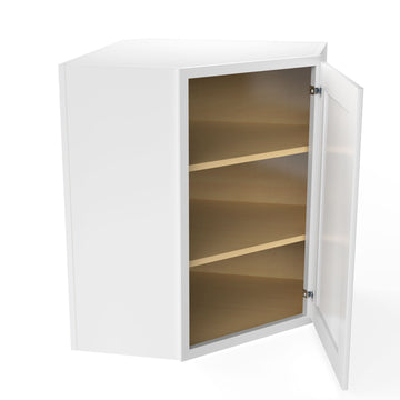 Fashion White - Corner Wall Cabinet | 24"W x 30"H x 12"D