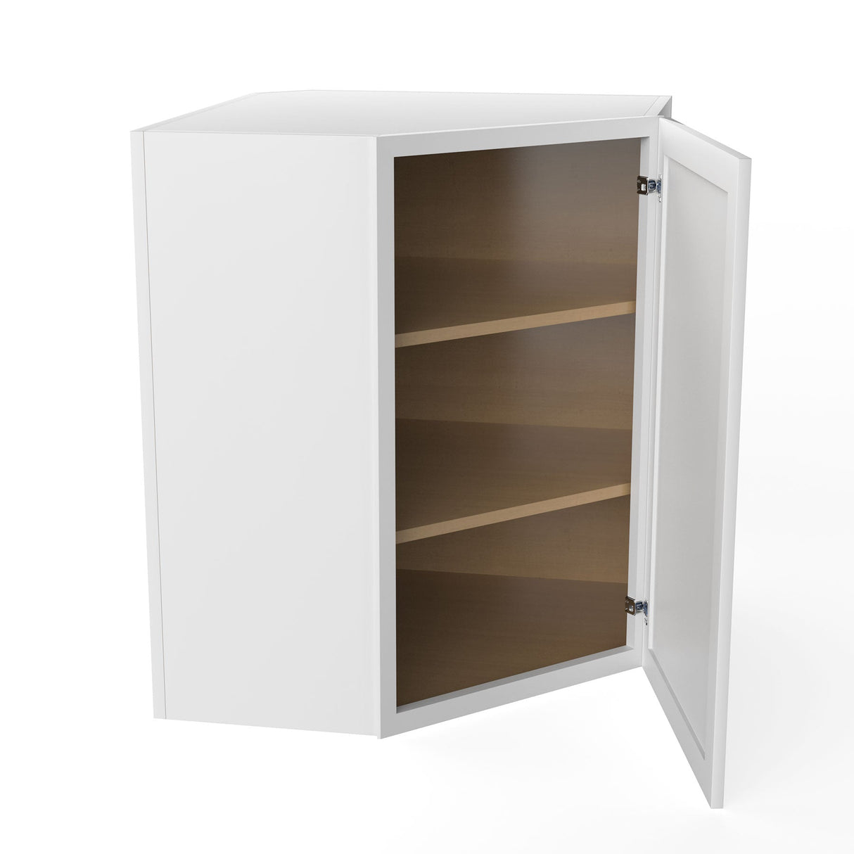 RTA - Park Avenue White - 30" High Diagonal Corner Wall Cabinet | 24"W x 30"H x 12"D