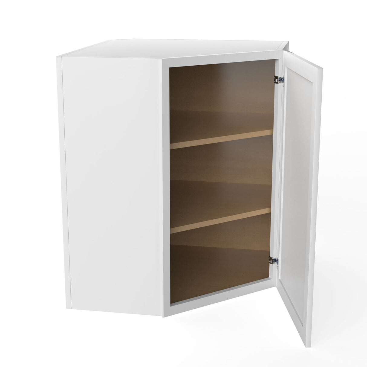 Park Avenue White - Corner Wall Cabinet | 24"W x 30"H x 12"D