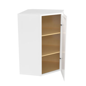 Elegant White - Corner Wall Cabinet | 27"W x 42"H x 12"D