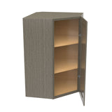 RTA - Elegant Smoky Grey - 42" High Diagonal Wall Cabinet | 27"W x 42"H x 12"D