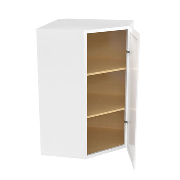 Fashion White - Corner Wall Cabinet | 27"W x 42"H x 12"D