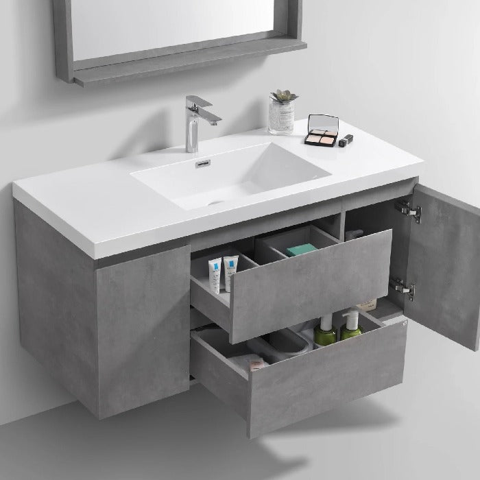 Brooklyn Floating / Wall Mounted Bathroom Vanity With Acrylic Sink