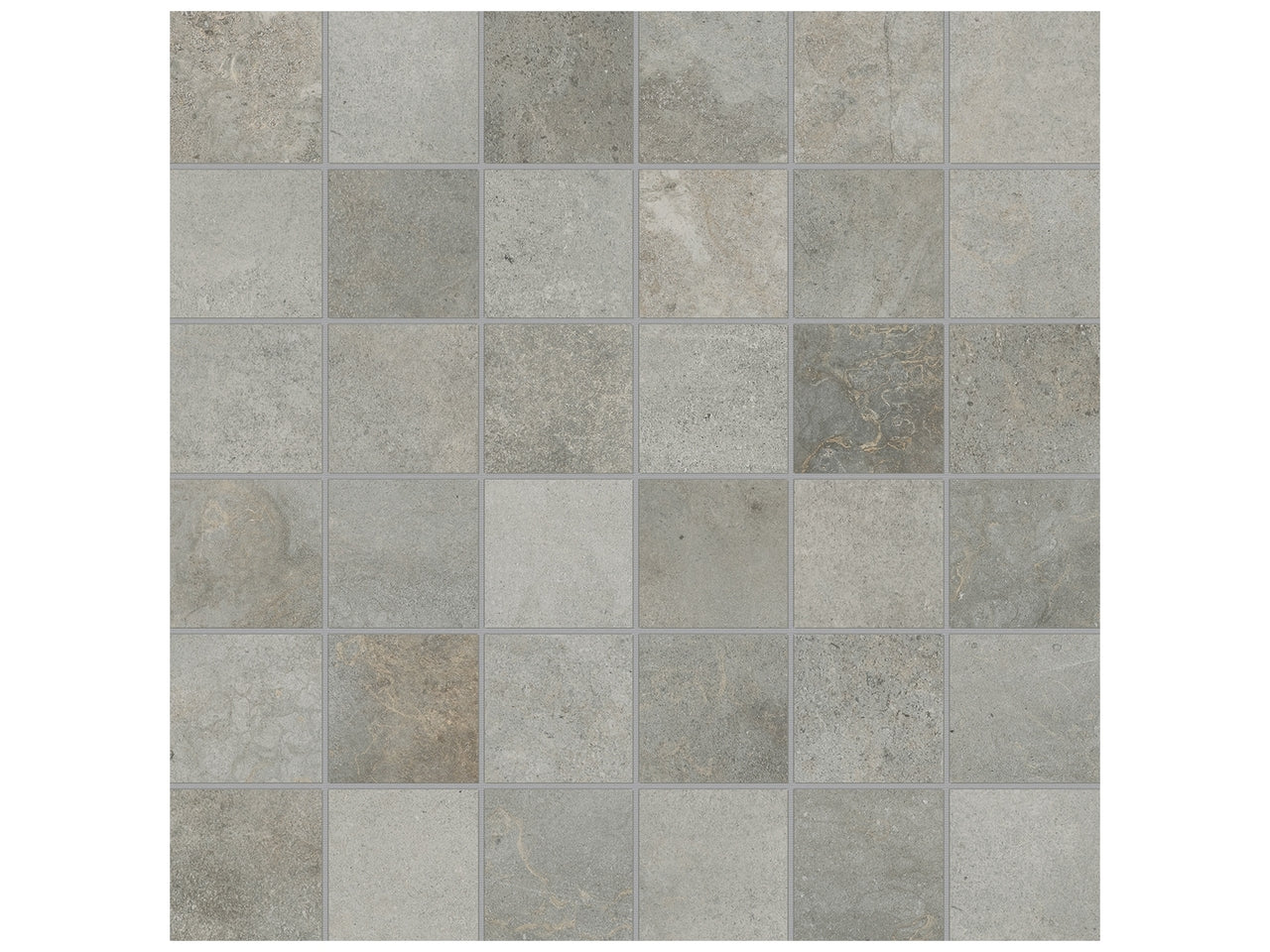 2 X 2 In Ceraforge Chromium Matte Color Body Porcelain Mosaic