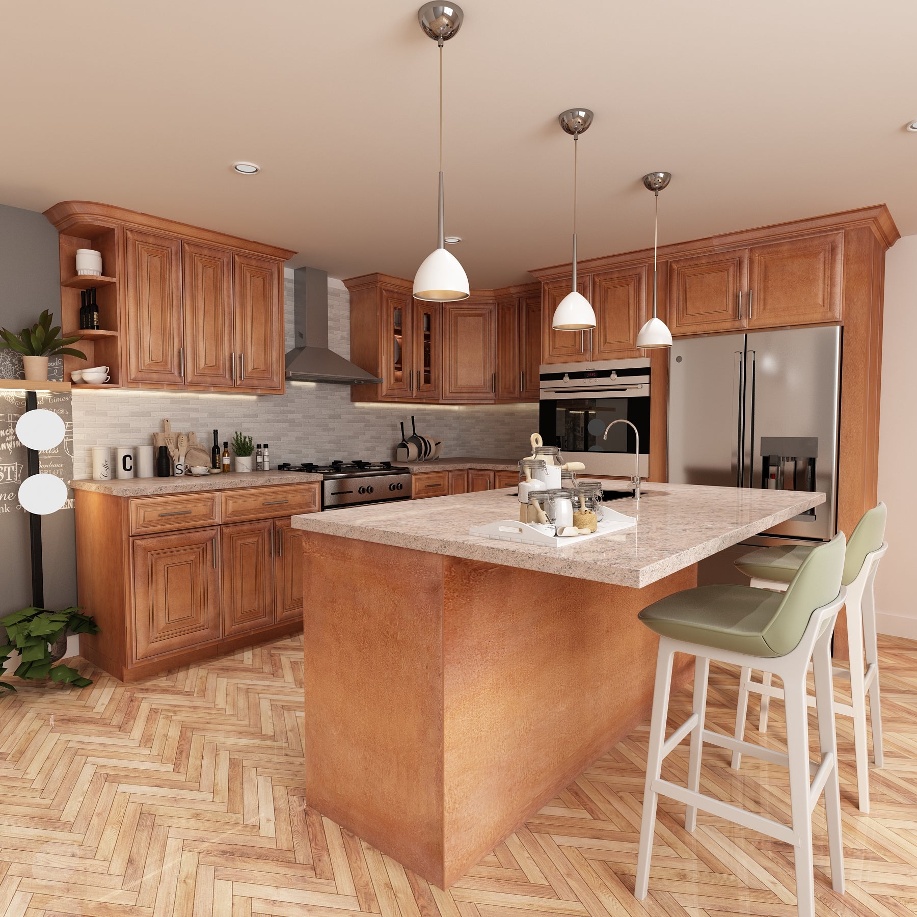 10x10 Kitchen Layout Design Charleston Saddle Cabinets