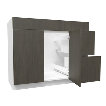 Matrix Greystone 42"W x 34.5"H x 21"D Vanity Base Cabinet, Right-Side Drawers