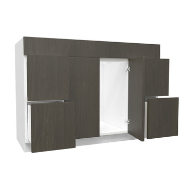 Matrix Greystone - Vanity Sink Base Cabinet | 48"W x 34.5"H x 21"D