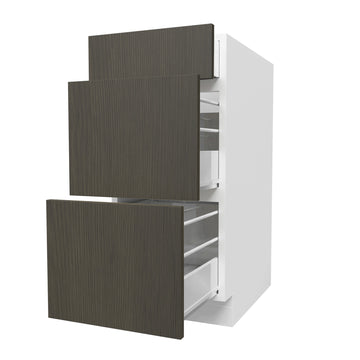 Matrix Greystone - 3 Drawer Base Cabinet | 15"W x 34.5"H x 24"D