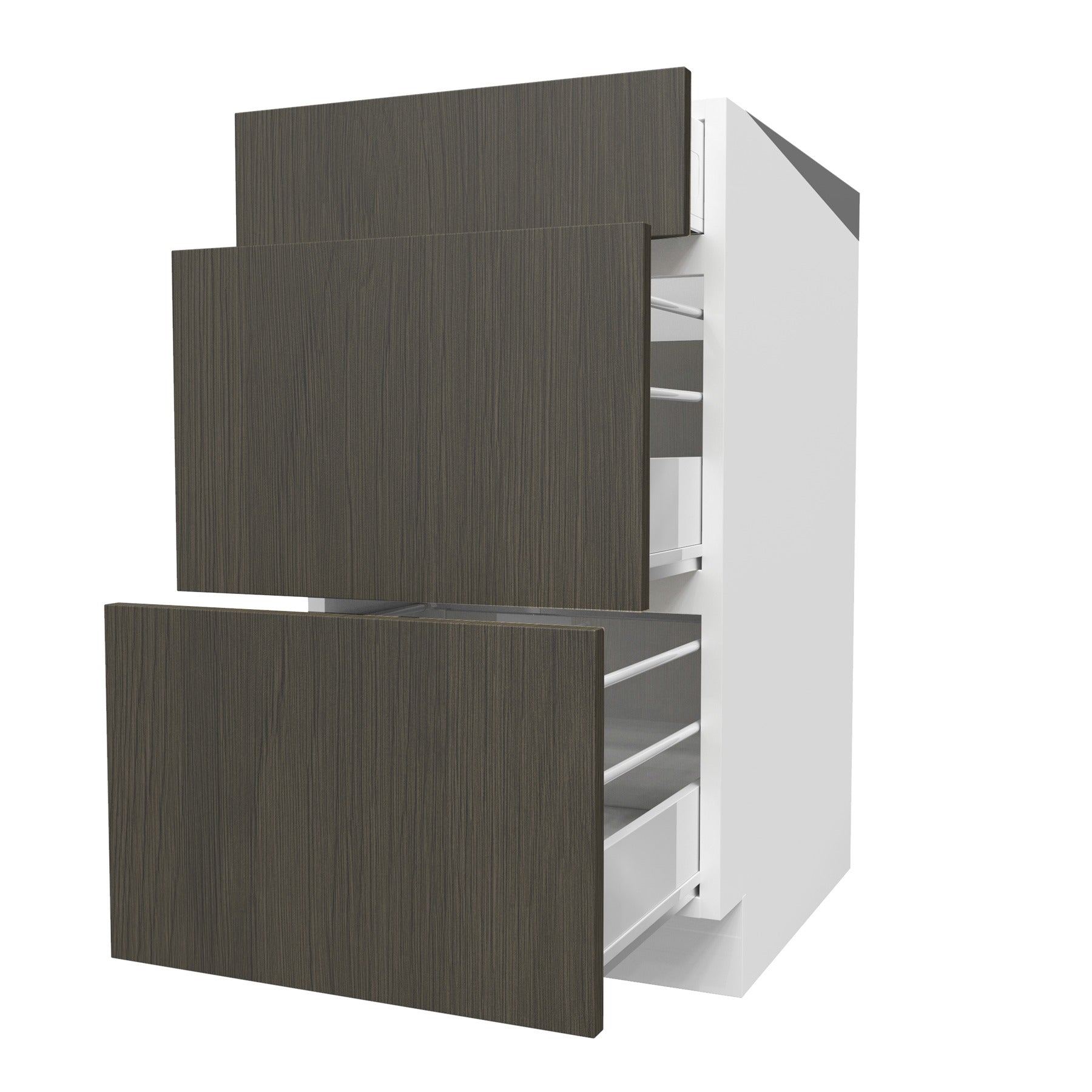 Matrix Greystone - 3 Drawer Base Cabinet | 18"W x 34.5"H x 24"D