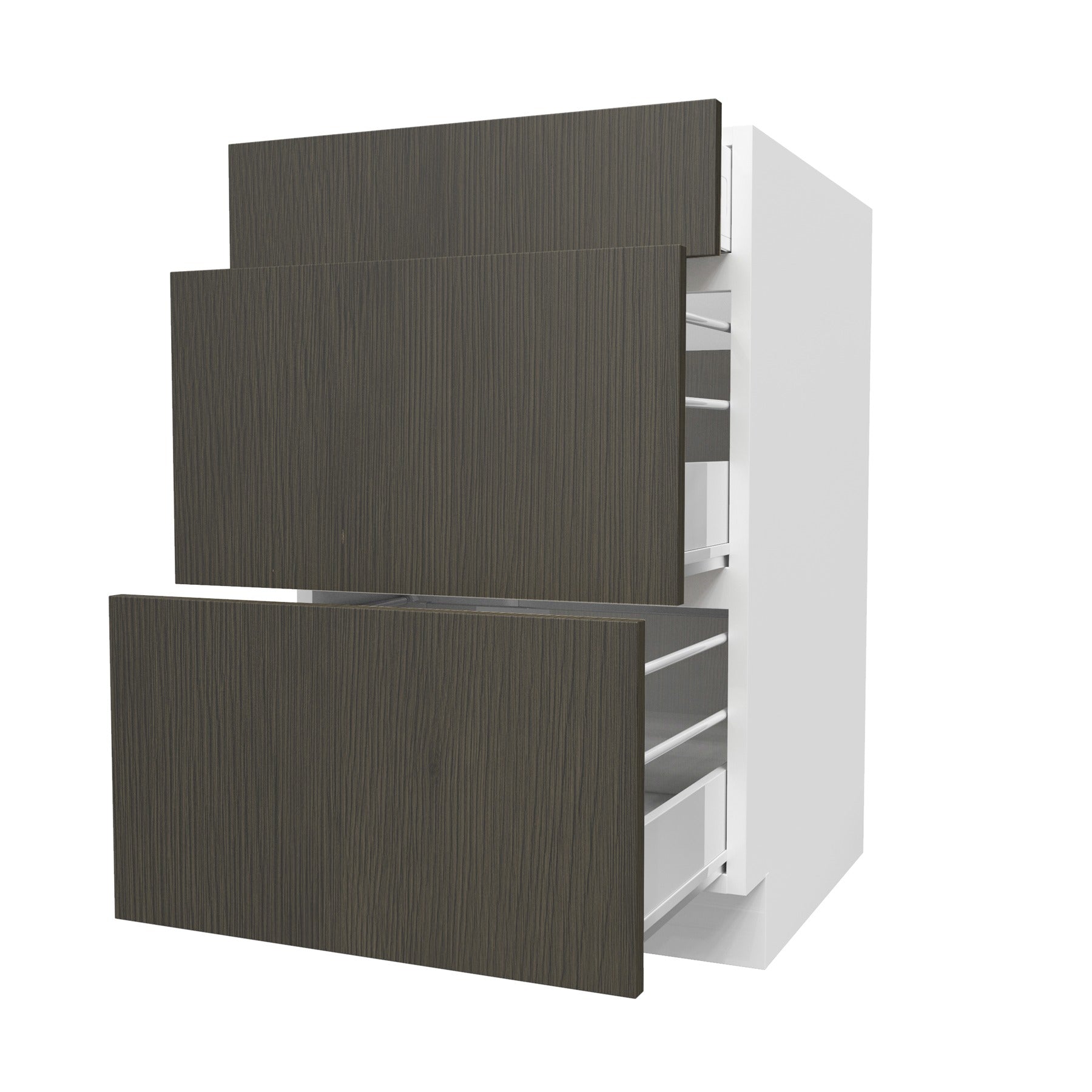 Matrix Greystone - 3 Drawer Base Cabinet | 21"W x 34.5"H x 24"D