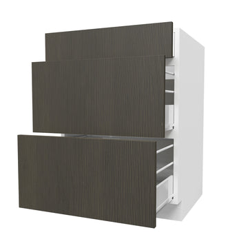 Matrix Greystone - 3 Drawer Base Cabinet | 24"W x 34.5"H x 24"D