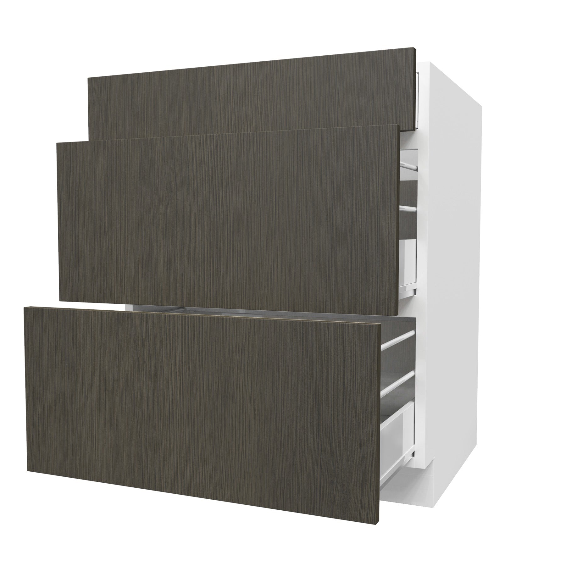 Matrix Greystone - 3 Drawer Base Cabinet | 27"W x 34.5"H x 24"D