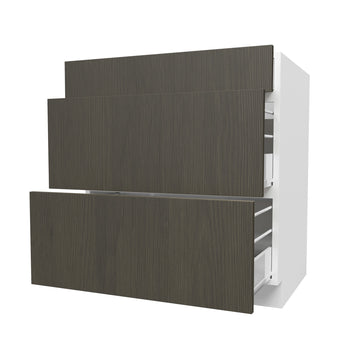 Matrix Greystone - 3 Drawer Base Cabinet | 30"W x 34.5"H x 24"D