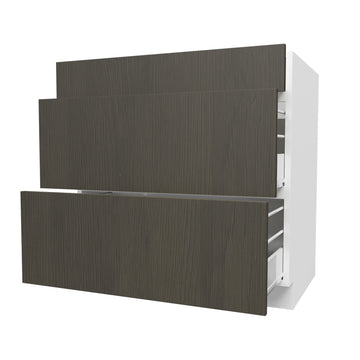 Matrix Greystone - 3 Drawer Base Cabinet | 33"W x 34.5"H x 24"D