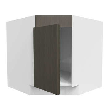 Matrix Greystone - Diagonal Corner Sink Base Cabinet | 36"W x 34.5"H x 24"D