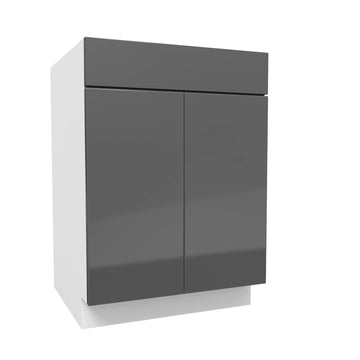 Double Door Base Cabinet | Milano Slate | 24W x 34.5H x 24D