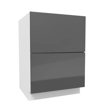 2 Drawer Base Kitchen Cabinet | Milano Slate | 24W x 34.5H x 24D