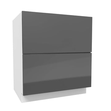 2 Drawer Base Kitchen Cabinet | Milano Slate | 30W x 34.5H x 24D
