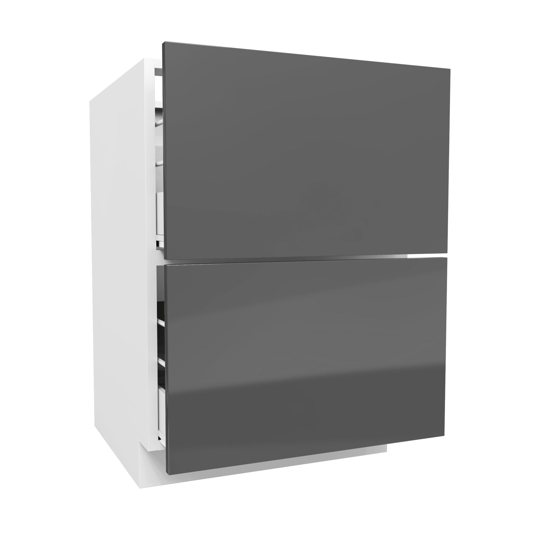 2 Drawer Base Kitchen Cabinet | Milano Slate | 24W x 34.5H x 24D