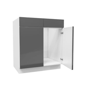 Sink Base Cabinet | Milano Slate | 30W x 34.5H x 24D