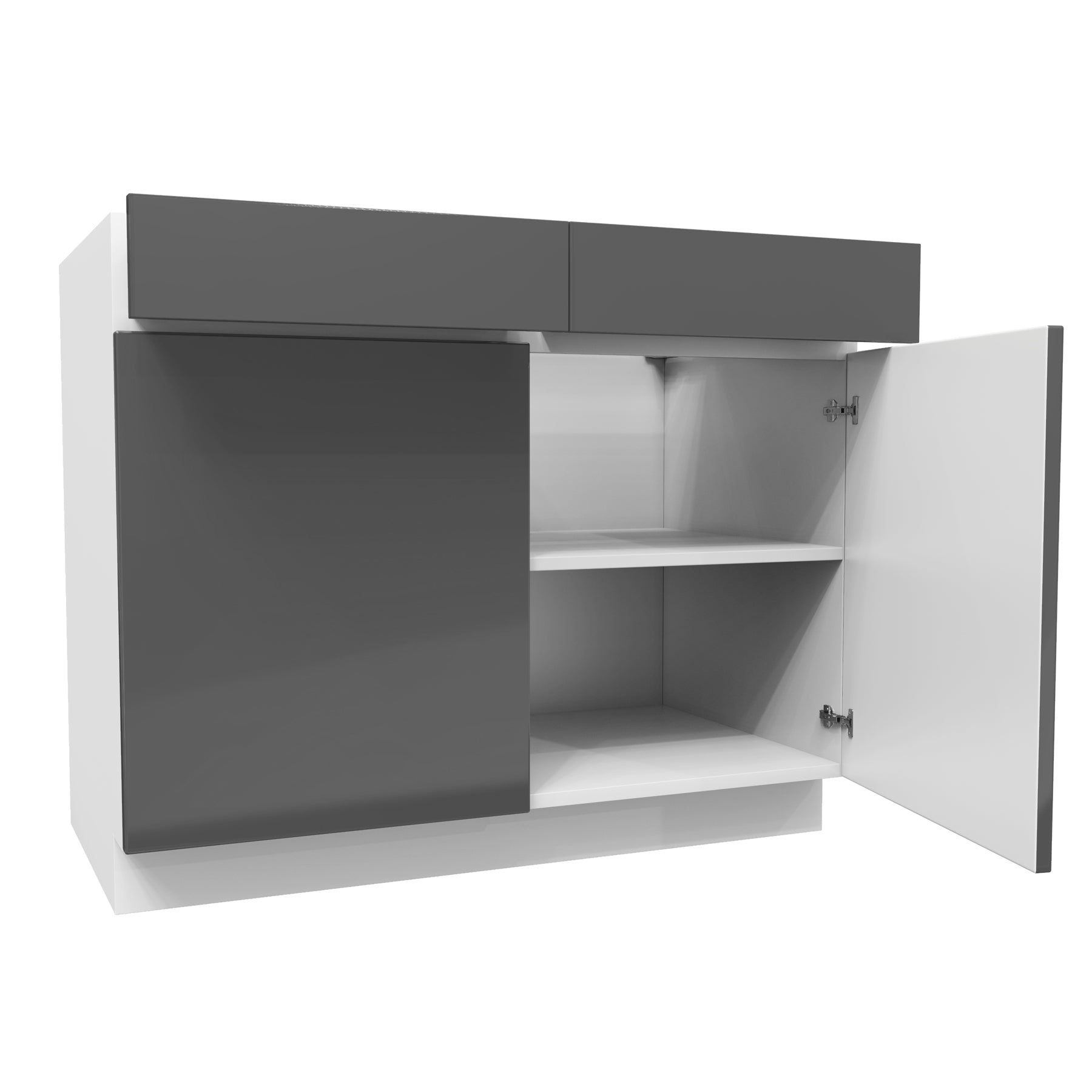 Double Door Base Cabinet | Milano Slate | 42W x 34.5H x 24D