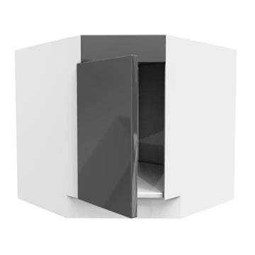 Diagonal Corner Sink Base Cabinet | Milano Slate | 36W x 34H x 24D