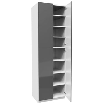 Double Door Utility Cabinet | Milano Slate | 30W x 96H x 24D